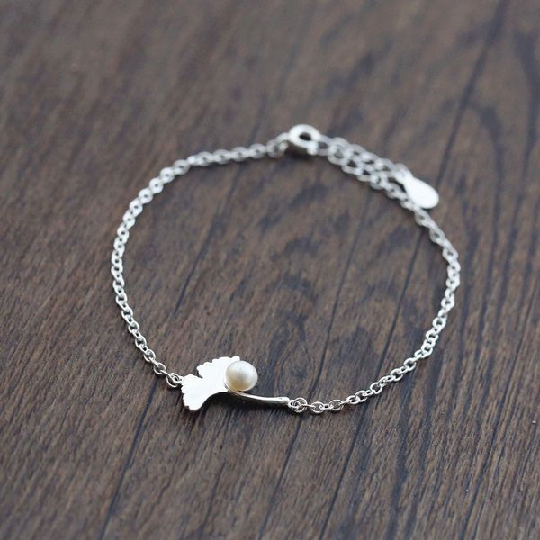 summer style romantic bracelets original ginkgo biloba pearl pattern charm femme silver plated bracelet jewelry for women trendy, White
summer style romantic bracelets original ginkgo biloba pearl pattern charm femme silver plated bracelet jewelry for women trendy, White