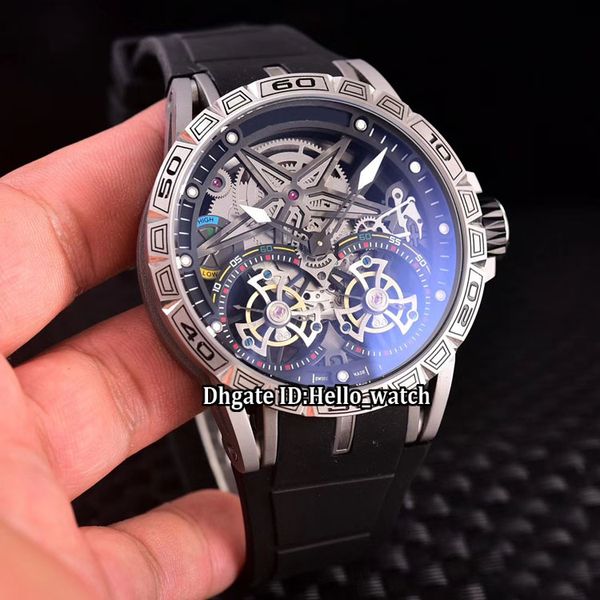 4 color excalibur 46 double tourbillon silver steel case rddbex0481 skeleton dial japan miyota automatic mens watch rubber strap new watches, Slivery;brown
4 color excalibur 46 double tourbillon silver steel case rddbex0481 skeleton dial japan miyota automatic mens watch rubber strap new watches, Slivery;brown