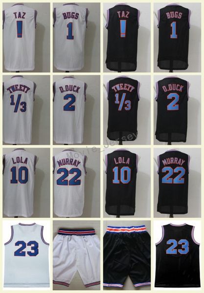 Men's Shirt Stitched Tune Squad Jersey 1/3 Tweety #! Taz #1 Bugs #2 D.duck #10 Lola #22 Murray #23 Black White Basketball Clothes Size S-2XL
Men's Shirt Stitched Tune Squad Jersey 1/3 Tweety #! Taz #1 Bugs #2 D.duck #10 Lola #22 Murray #23 Black White Basketball Clothes Size S-2XL