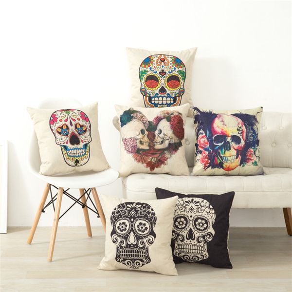 new pillow cover personality skull color digital printing linen pillowcase office cotton cushion cover home textile
new pillow cover personality skull color digital printing linen pillowcase office cotton cushion cover home textile