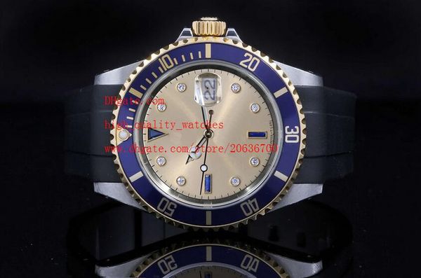 luxury sapphire blue ceramic bezel 116613 rubber bracelet diamond 40mm automatic mechanical asia 2813 movement men watches, Slivery;brown
luxury sapphire blue ceramic bezel 116613 rubber bracelet diamond 40mm automatic mechanical asia 2813 movement men watches, Slivery;brown