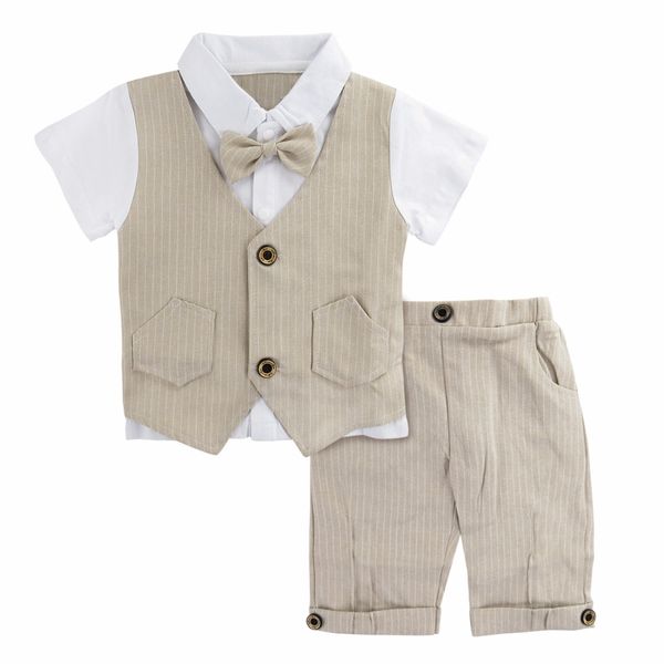 baby boys gentleman suit set infant wedding clothes with bowtie newborn summer khaki clothing ropa baptism birthday gift, White
baby boys gentleman suit set infant wedding clothes with bowtie newborn summer khaki clothing ropa baptism birthday gift, White