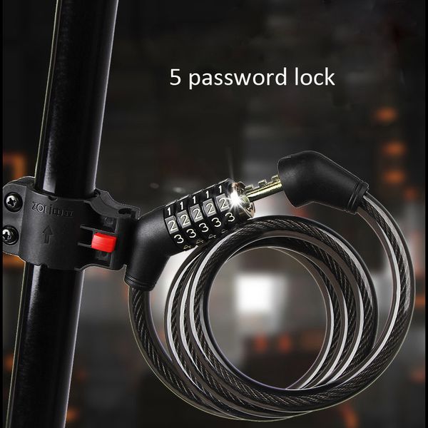 5 bit password coded bike lock bicycle 5 digital cipher code combination lock wire cable 1200*12mm frame cycling
5 bit password coded bike lock bicycle 5 digital cipher code combination lock wire cable 1200*12mm frame cycling