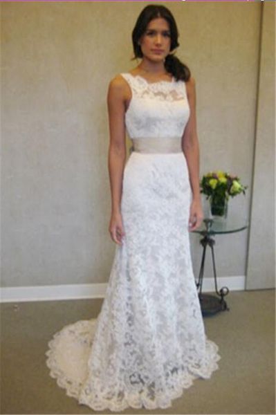 Vintage Lace Wedding Dresses Sweep Train vestido de novia Simple Custom Made Bridal Gowns White Ivory Plus Size Wedding Dress
Vintage Lace Wedding Dresses Sweep Train vestido de novia Simple Custom Made Bridal Gowns White Ivory Plus Size Wedding Dress