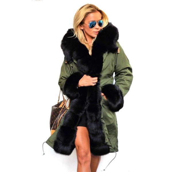 women winter coats faux fur women jackets real large fur collar thick ladies down & parkas coat long winter coat women, Black
women winter coats faux fur women jackets real large fur collar thick ladies down & parkas coat long winter coat women, Black