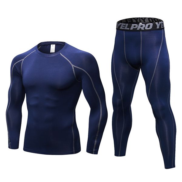 2018 brand new men fitness sportswear male running training shirts+pants tights gym workout sport suits compression running set, Black;blue
2018 brand new men fitness sportswear male running training shirts+pants tights gym workout sport suits compression running set, Black;blue