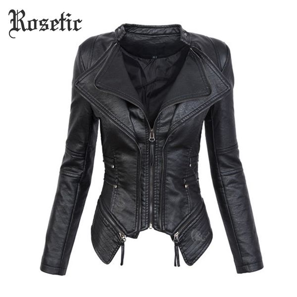 rosetic gothic jacket women leather black jacket female coat autumn faux soft leather jacket women fashion zipper motorcycle pu l18100904, Black;brown
rosetic gothic jacket women leather black jacket female coat autumn faux soft leather jacket women fashion zipper motorcycle pu l18100904, Black;brown