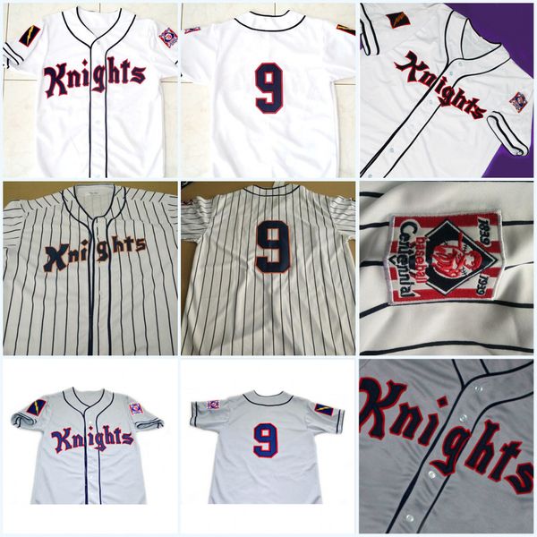 Roy HOBBS #9 New York Knights The Natural Movie Jersey Button Down Jersey All Stitched White Grey Mix Order S-3XL High Quality Free Shipping
Roy HOBBS #9 New York Knights The Natural Movie Jersey Button Down Jersey All Stitched White Grey Mix Order S-3XL High Quality Free Shipping