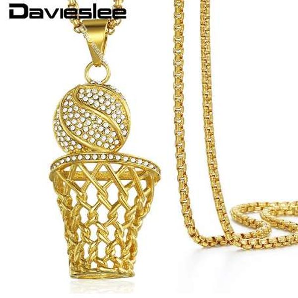 davieslee necklace for men hip hop basketball pendant stainless steel box link chain gold-color lkn550, Silver
davieslee necklace for men hip hop basketball pendant stainless steel box link chain gold-color lkn550, Silver