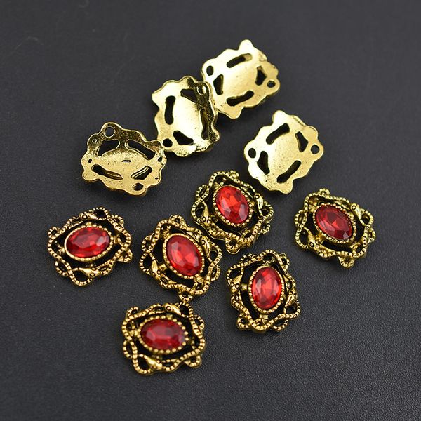 10pcs antique alloy hollow metal 3d nail art decorations charm rhinestone crystal diamonds stone jewelry accessoires diy tools, Silver;gold
10pcs antique alloy hollow metal 3d nail art decorations charm rhinestone crystal diamonds stone jewelry accessoires diy tools, Silver;gold