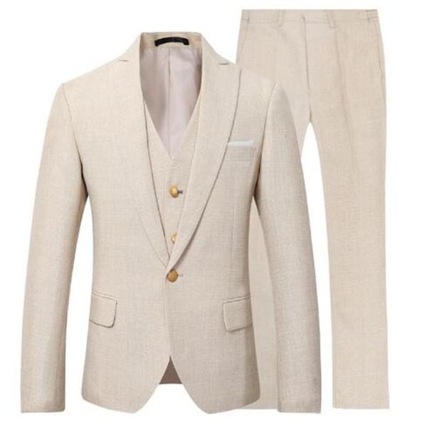 customize design light beige men wedding tuxedos groom tuxedos peak lapel one button men dinner/darty dress(jacket+pants+tie+vest) 1857, Black;gray
customize design light beige men wedding tuxedos groom tuxedos peak lapel one button men dinner/darty dress(jacket+pants+tie+vest) 1857, Black;gray