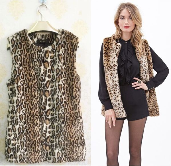 autumn&winter popular fashion women leopard printing faux fur vest coa women fur coat, Black;white
autumn&winter popular fashion women leopard printing faux fur vest coa women fur coat, Black;white