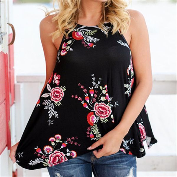women summer sleeveless shirts boho floral blouse casual tank t-shirt new, White
women summer sleeveless shirts boho floral blouse casual tank t-shirt new, White