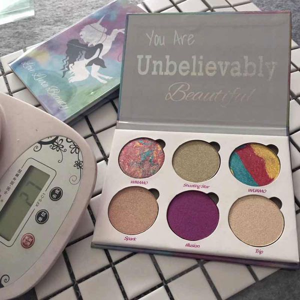 

love luxe beauty eyeshadow fantasy palette makeup you are unbelievably beautiful highlighter eyeshadow 6 colors dhl shipping