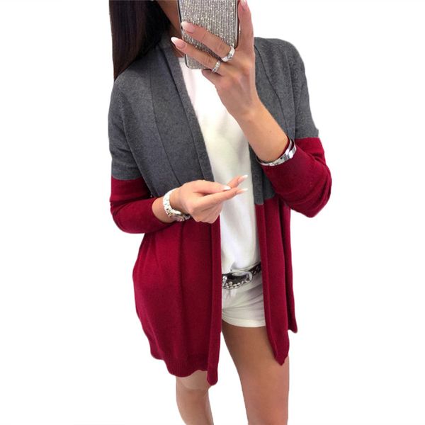 2018 autumn spring long sleeve jacket coats fashion patchwork long autumn spring cardigan slim ladies casual outwear, Black;brown
2018 autumn spring long sleeve jacket coats fashion patchwork long autumn spring cardigan slim ladies casual outwear, Black;brown