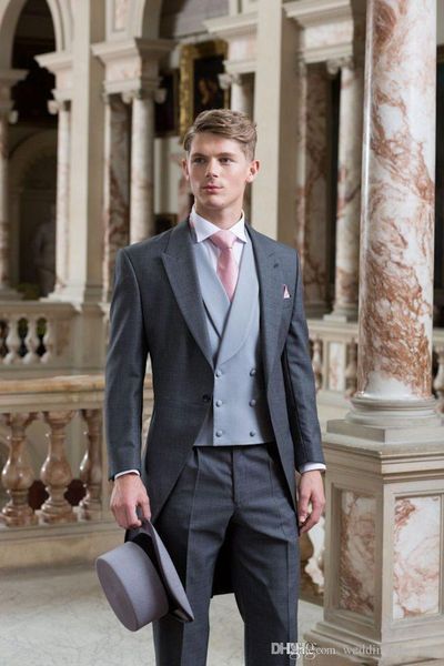 wholesale -- custom design peaked lapel dark grey tailcoat men party groomsmen suits in wedding tuxedos(jacket+pants+tie+vest) no;303, Black;gray
wholesale -- custom design peaked lapel dark grey tailcoat men party groomsmen suits in wedding tuxedos(jacket+pants+tie+vest) no;303, Black;gray