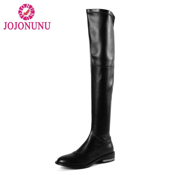 jojonunu women warm thigh high boots genuine leather plush fur winter shoes for women designer zipper flats boots size 33-40, Black
jojonunu women warm thigh high boots genuine leather plush fur winter shoes for women designer zipper flats boots size 33-40, Black
