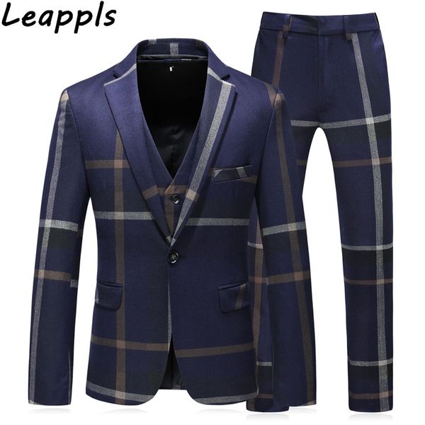 leappls (jacket+vest+pants) 2018 men suits fashion grid stripe mens slim fit business wedding suit men wedding suit, White;black
leappls (jacket+vest+pants) 2018 men suits fashion grid stripe mens slim fit business wedding suit men wedding suit, White;black