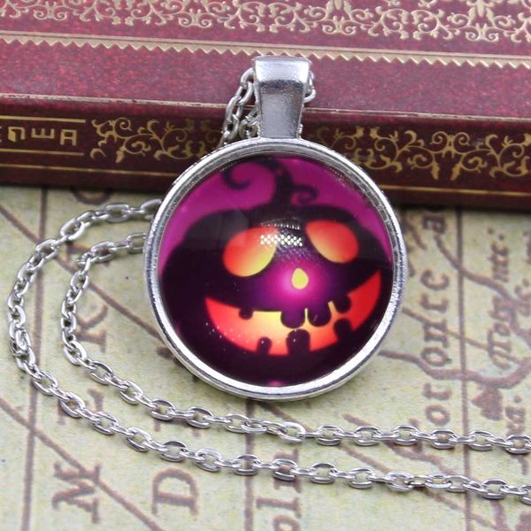 new brand jewelry halloween pumpkin light charming glass cabochon silver plated long pendant necklace for women gift
new brand jewelry halloween pumpkin light charming glass cabochon silver plated long pendant necklace for women gift