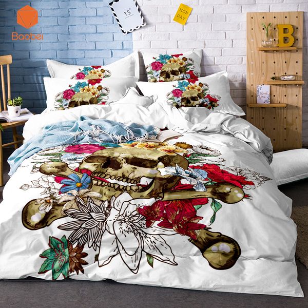 3pcs cartoon skull flowers halloween duvet cover white bedding set soft quilt cover duvet comfortable size sj129
3pcs cartoon skull flowers halloween duvet cover white bedding set soft quilt cover duvet comfortable size sj129