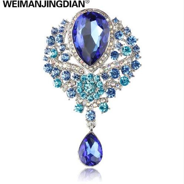 weimanjingdian brand large crystal diamante rhinestones teardrop wedding brooch pins in assorted colors, Gray
weimanjingdian brand large crystal diamante rhinestones teardrop wedding brooch pins in assorted colors, Gray