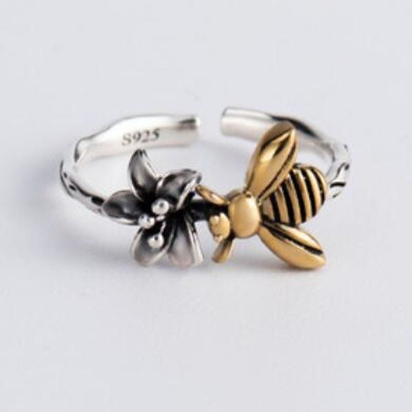 luxury jewelry s925sterling silver rings for women bee flowers open rings simple fashion of shipping 
luxury jewelry s925sterling silver rings for women bee flowers open rings simple fashion of shipping