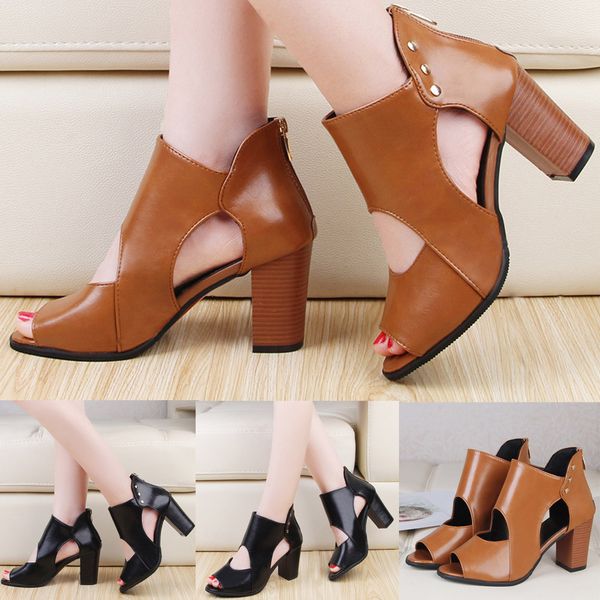 womens fish mouth high heel zipper sandals leather short boots single shoes high heels pointed toe slip-on wedding party sh, Black
womens fish mouth high heel zipper sandals leather short boots single shoes high heels pointed toe slip-on wedding party sh, Black