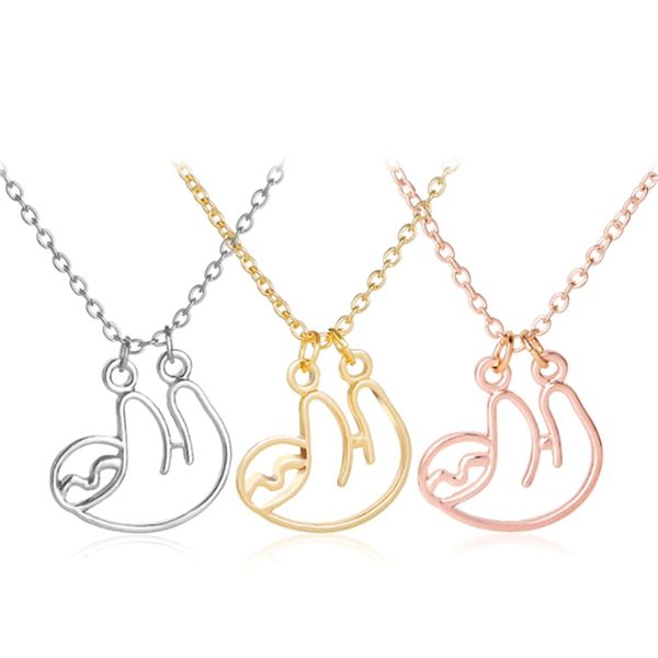 3 colors hollow design sloth necklace tiny animal pendant sloths jewelry cute animal charm necklace, Silver
3 colors hollow design sloth necklace tiny animal pendant sloths jewelry cute animal charm necklace, Silver