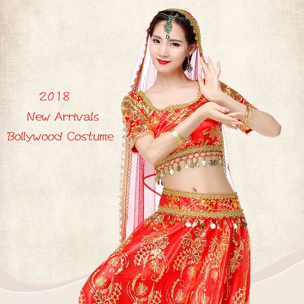 luxury bollywood dance costume set 5-pieces sari dress bellydance costumes o neck dance long skirt belly costume adult, Black;red
luxury bollywood dance costume set 5-pieces sari dress bellydance costumes o neck dance long skirt belly costume adult, Black;red