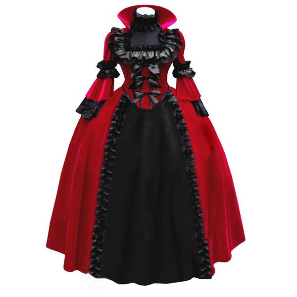 can be custom 2015 retro red/blue long sleeve stand medieval period renaissance lace victorian gothic lolita dresses, Black;red
can be custom 2015 retro red/blue long sleeve stand medieval period renaissance lace victorian gothic lolita dresses, Black;red