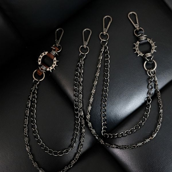 fashionable black male pants chain punk hip-hop trendy belt waist chain ms bag men and women jeans alloy trousers, Black;brown
fashionable black male pants chain punk hip-hop trendy belt waist chain ms bag men and women jeans alloy trousers, Black;brown