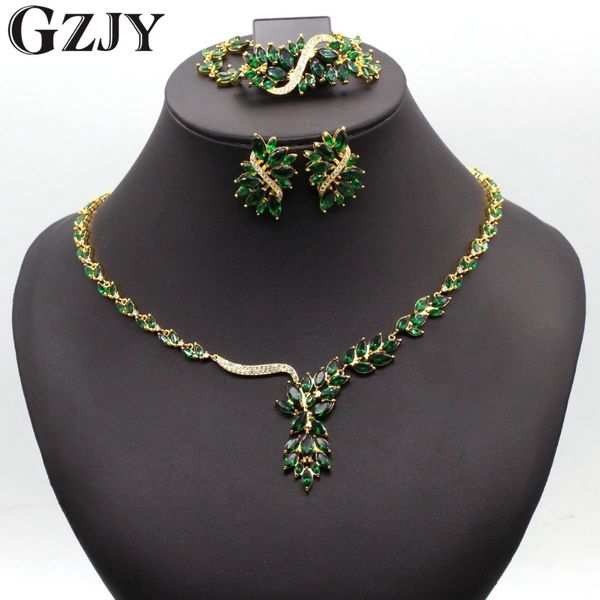 gzjy gorgeous wedding jewelry sets multicolor zircon necklace ring bracelet earring gold color for women wedding birthday gift, Slivery;golden
gzjy gorgeous wedding jewelry sets multicolor zircon necklace ring bracelet earring gold color for women wedding birthday gift, Slivery;golden