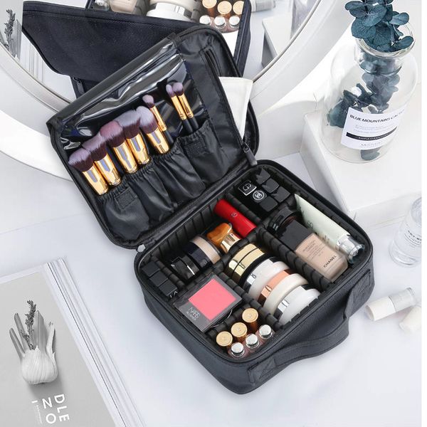 large cosmetic bag women travel waterproof double layer organizer toiletry beauty brushes professional makeup bag
large cosmetic bag women travel waterproof double layer organizer toiletry beauty brushes professional makeup bag