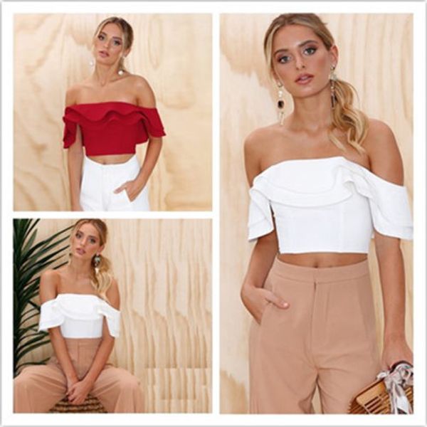 2018 new summer women ruffled shoulder falbala crop ladies casaul off shoulder vest tank beauty red&white fahion hot
2018 new summer women ruffled shoulder falbala crop ladies casaul off shoulder vest tank beauty red&white fahion hot