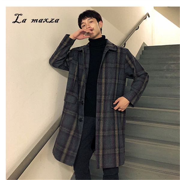 plus size 2018 mens plaid korean style casual winter coats mens coat pockets men wool jacket winter, Black
plus size 2018 mens plaid korean style casual winter coats mens coat pockets men wool jacket winter, Black