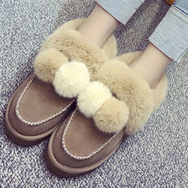 2018 new style lovely fur ball plush home slippers cotton warm winter slippers women casual shoes indoor outdoor fur, Black
2018 new style lovely fur ball plush home slippers cotton warm winter slippers women casual shoes indoor outdoor fur, Black