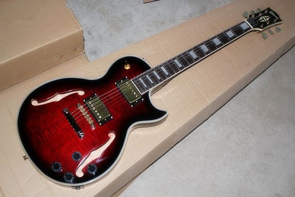 lp type small jazz semi-hollow electric guitar tiger tattoo veneer transparent wine red
lp type small jazz semi-hollow electric guitar tiger tattoo veneer transparent wine red