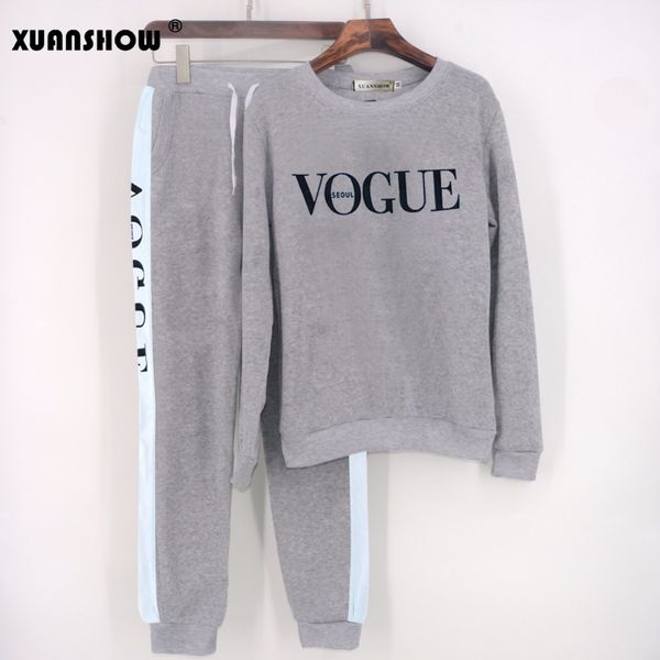 Letter Autumn Winter 2 Piece Set Women VOGUE Letters Printed Sweatshirt+Pants Tracksuits Long Sleeve Sportswear Outfit Track Suit
Letter Autumn Winter 2 Piece Set Women VOGUE Letters Printed Sweatshirt+Pants Tracksuits Long Sleeve Sportswear Outfit Track Suit