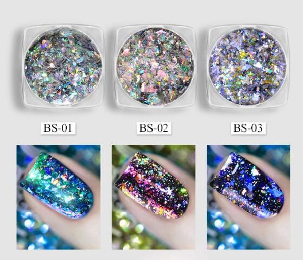Tatyking 3 Styles Chameleon Holographic Flakes Laser Nail Glitter Sequins Mirror Powder
Tatyking 3 Styles Chameleon Holographic Flakes Laser Nail Glitter Sequins Mirror Powder