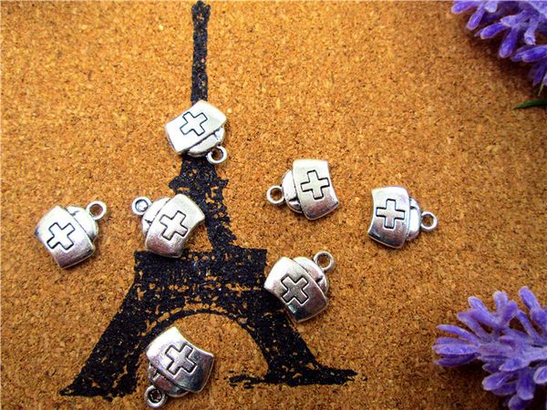 90pcs--nurse cap charms, antique tibetan silver tone 2 sided nurse cap charm pendants 12x13mm, Bronze;silver
90pcs--nurse cap charms, antique tibetan silver tone 2 sided nurse cap charm pendants 12x13mm, Bronze;silver