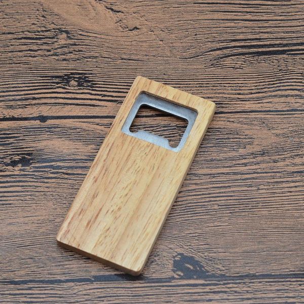 

fine quality beer bottle opener wooden handle corkscrew stainless steel square openers eco friendly anti scald lightweight for gift 3 8sr ff