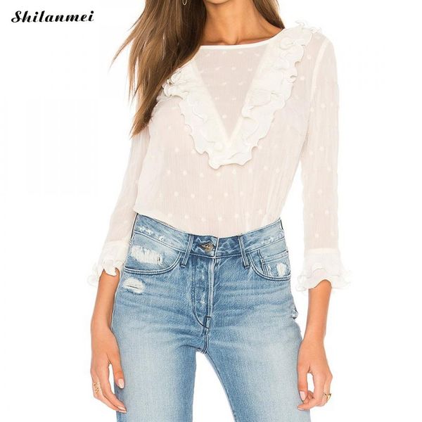 korea style women blouse shirts 2018 elegant ruffles women autumn flare sleeve solid casual white shirt blusas feminina xl
korea style women blouse shirts 2018 elegant ruffles women autumn flare sleeve solid casual white shirt blusas feminina xl