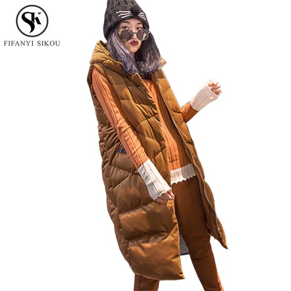 2018 new winter velvet vest women jacket fashion long cotton vests hooded coat female windproof warm waistcoat casual outerwear, Black;white
2018 new winter velvet vest women jacket fashion long cotton vests hooded coat female windproof warm waistcoat casual outerwear, Black;white