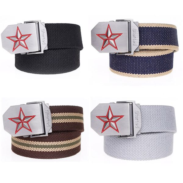 star tactical belts canvas pentagram belts for men women woven army alloy metal buckle jeans brand, Black;brown
star tactical belts canvas pentagram belts for men women woven army alloy metal buckle jeans brand, Black;brown