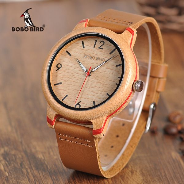 bobo bird leather band watches bamboo quartz wristwatches timepieces for men and women in gift box k-aq22, Slivery;brown
bobo bird leather band watches bamboo quartz wristwatches timepieces for men and women in gift box k-aq22, Slivery;brown