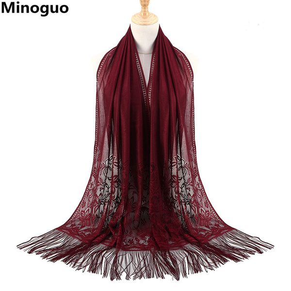 minoguo women muslim lace hijab bandana fashion hollow out tassels scarf ivory white wedding party veil floral scarf
minoguo women muslim lace hijab bandana fashion hollow out tassels scarf ivory white wedding party veil floral scarf