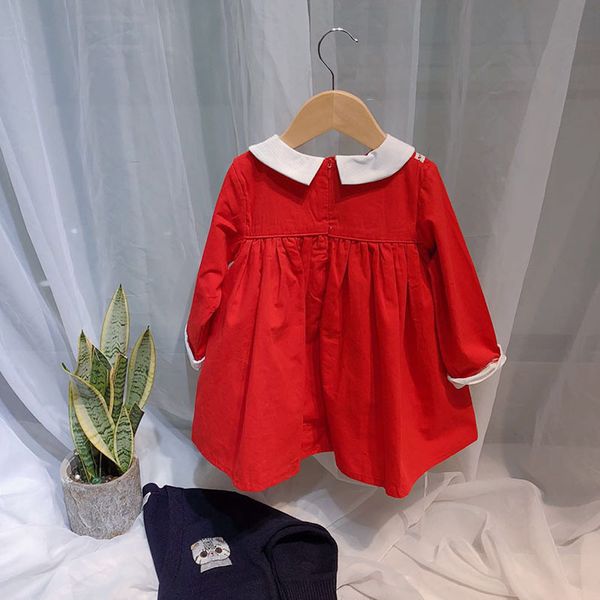 INS girl kids clothing dress Pet Pan flower embroidery design red girl dress spring fall elegant princess dress
INS girl kids clothing dress Pet Pan flower embroidery design red girl dress spring fall elegant princess dress
