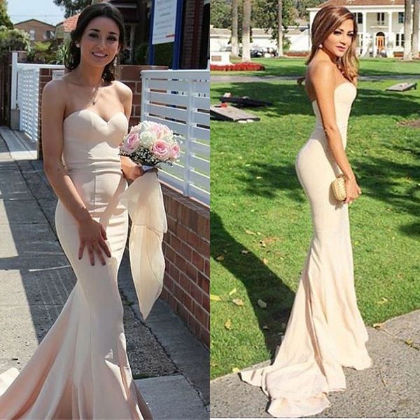 new arrival 2018 beige chiffon mermaid bridesmaid dresses long sweetheart maid of honor prom gowns plus size custom made en2282, White;pink
new arrival 2018 beige chiffon mermaid bridesmaid dresses long sweetheart maid of honor prom gowns plus size custom made en2282, White;pink