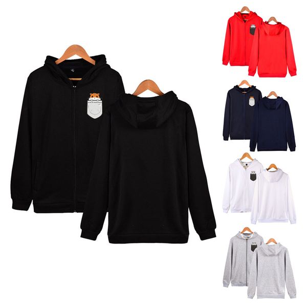 large size hoodie sweater multi color new cartoon cute animal hamster loose leisure sports zipper lovers, Black
large size hoodie sweater multi color new cartoon cute animal hamster loose leisure sports zipper lovers, Black