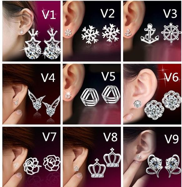 new 9 styles romantic s925 stick silver with diamonds pentagram crown snowflake anti allergy asymmetric earrings for female, Golden
new 9 styles romantic s925 stick silver with diamonds pentagram crown snowflake anti allergy asymmetric earrings for female, Golden